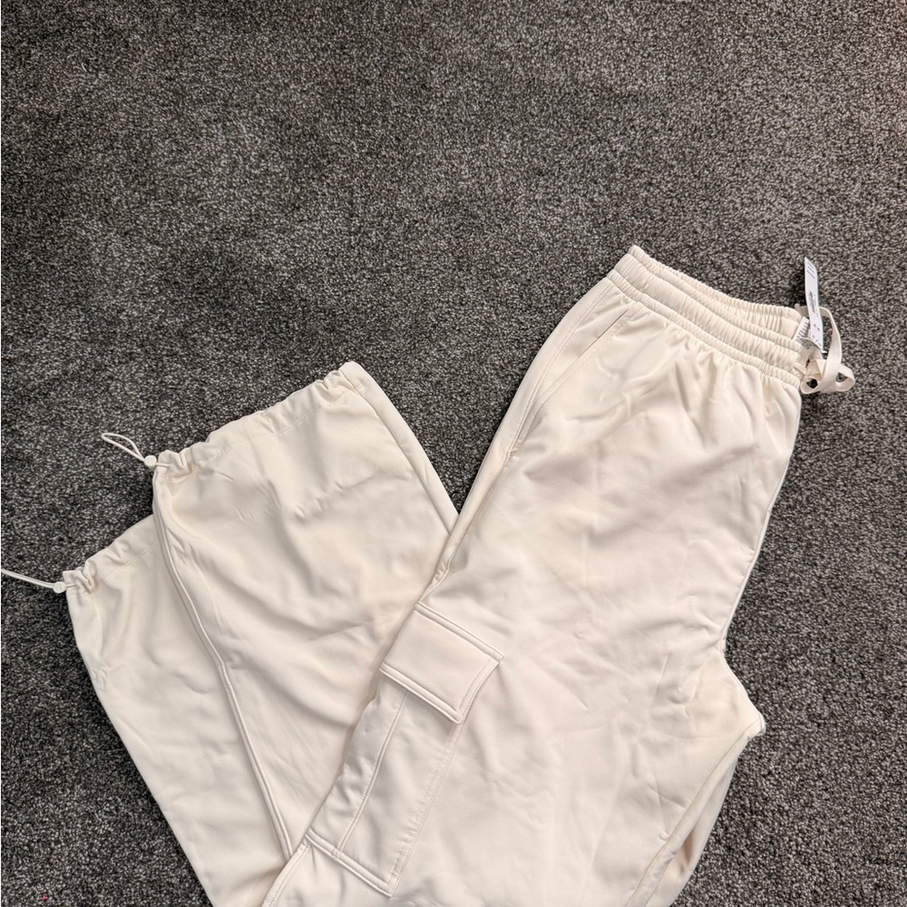Victoria's Secret Cream Cargo Track Joggers